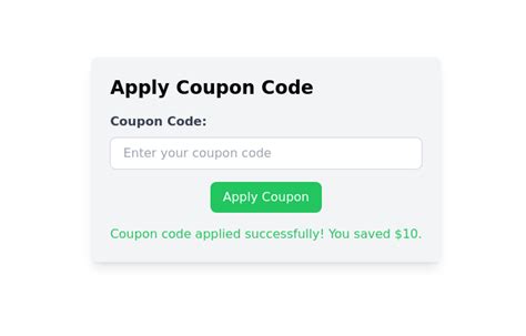 Applying discount code